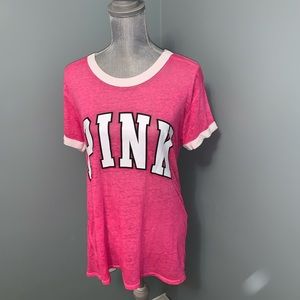 PINK VICTORIA’S SECRET short sleeve lightweight t-shirt women’s size small pink